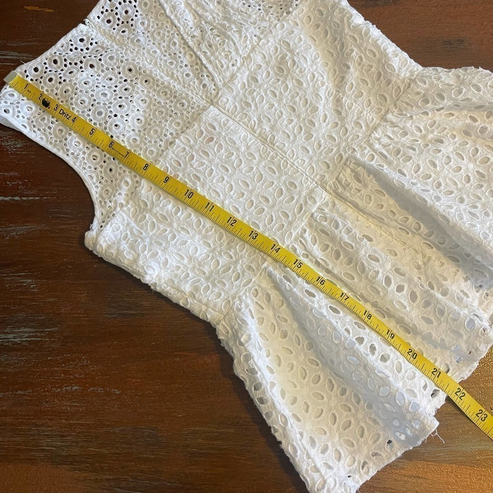 Lilly Pulitzer White Eyelet Peplum Sleeveless Top - Picture 5 of 7